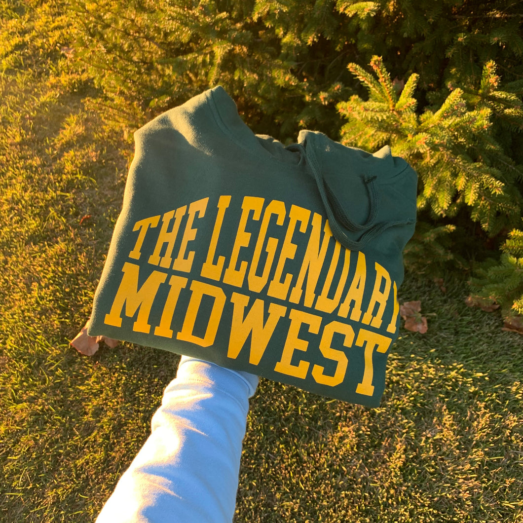 THE LEGENDARY MIDWEST HOODIE - FOREST GREEN