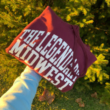 Load image into Gallery viewer, THE LEGENDARY MIDWEST HOODIE - MAROON
